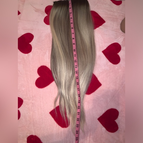 HALO HUMAN HAIR SUPER LONG! Platinum Blonde, NEW - Picture 7 of 8